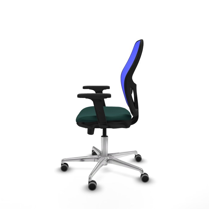 PIQUERAS Y CRESPO Silla de oficina Jorquera con mecanismo Sincro/Traslack, Verde botella y Azul PIQUERAS Y CRESPO Silla de oficina Jorquera con mecanismo Sincro/Traslack, Verde botella y Azul