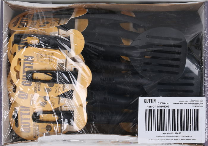 Quttin Espumadera de Nylon Negra 33 cm x 10 cm (24 Unidades)