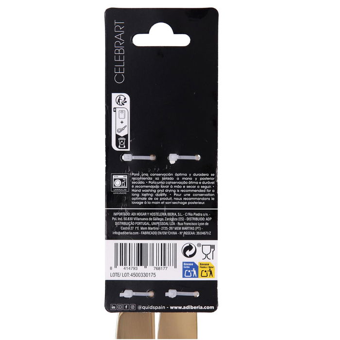 Set 4 Cuchillos Mesa Acero Inox Celebrart Quid 5 mm-22,7 cm