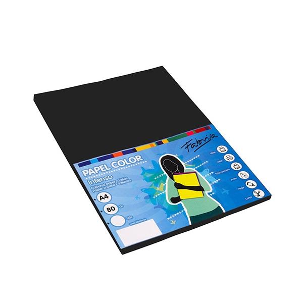 Fabrisa Papel Color Negro A4 80g Paquete de 100 Hojas Fabrisa Papel Color Negro A4 80g Paquete de 100 Hojas