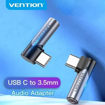 Vention Adaptador Audio USB Tipo-C Macho a Jack 3.5 Hembra BGWH0 Gris