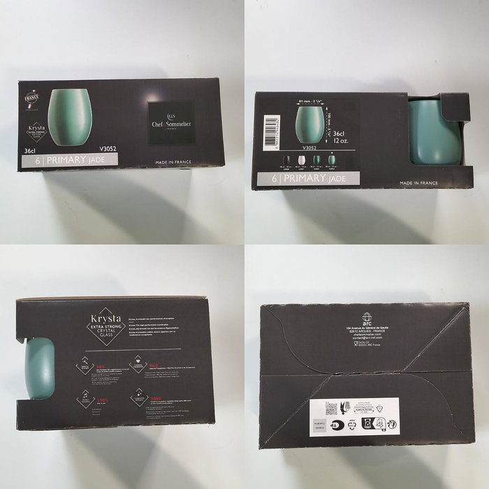Chef & Sommelier Caja de 6 Vasos Altos Krysta Primary de 36 cL Verde Chef & Sommelier Caja de 6 Vasos Altos Krysta Primary de 36 cL Verde