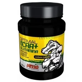 Mega Plus BCAA + Glutamina Sabor Mandarina-Limón 600 gr - Aminoácidos Ramificados para Desarrollo Muscular y Reducción del Cansancio