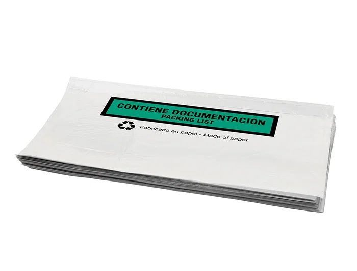 Q-connect Sobre Autoadhesivo Portadocumentos Multilingüe 240x135 mm sin Ventana Paquete 100 Unidades