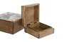 DKD Home Decor Joyero Set 2 Mango 18x18x9 Palmera Verde