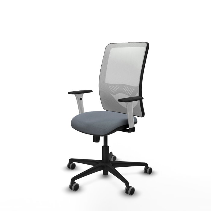 PIQUERAS Y CRESPO Silla de oficina Zulema con mecanismo Sincro, Gris y Blanco PIQUERAS Y CRESPO Silla de oficina Zulema con mecanismo Sincro, Gris y Blanco