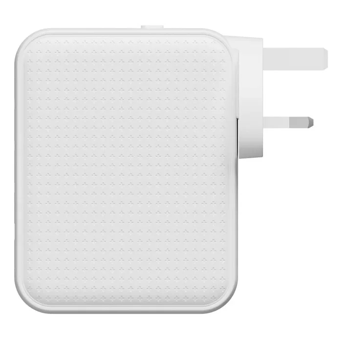 Hyper HJ1001WHWWGL Cargador GaN 145W USB-C con 4 Puertos (3x USB-C, 1x USB-A), Power Delivery 3.1, Quick Charge, carga simultánea para Portátil, Tableta, Smartphone - Blanco