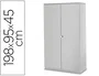 Iorder MM2000 - Armario Metálico de Oficina con 2 Puertas Batientes y 4 Estantes - Dimensiones 198x95x45 cm