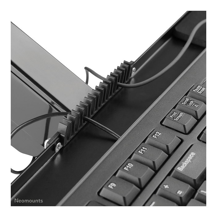 Neomounts DS90-325BL1 Soporte de sobremesa de pie/sentado para monitor 17-32" (43-81 cm), ajuste de altura 44-95 cm, inclinación y giro, carga 9 kg, negro