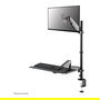 Neomounts DS90-325BL1 Soporte de sobremesa de pie/sentado para monitor 17-32" (43-81 cm), ajuste de altura 44-95 cm, inclinación y giro, carga 9 kg, negro