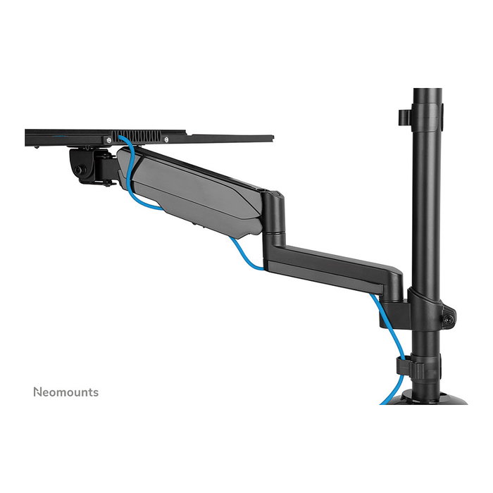 Neomounts DS90-325BL1 Soporte de sobremesa de pie/sentado para monitor 17-32" (43-81 cm), ajuste de altura 44-95 cm, inclinación y giro, carga 9 kg, negro