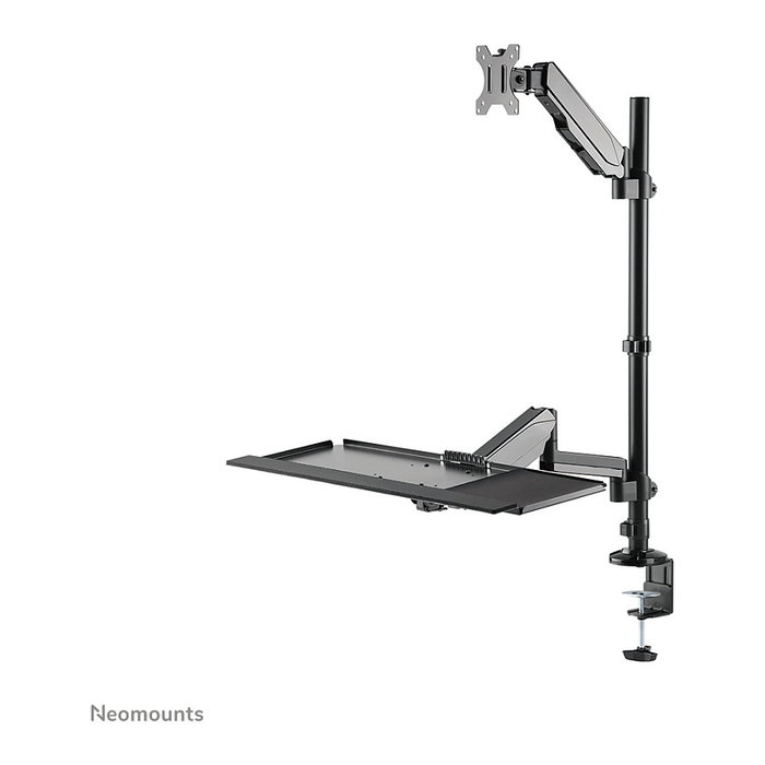 Neomounts DS90-325BL1 Soporte de sobremesa de pie/sentado para monitor 17-32" (43-81 cm), ajuste de altura 44-95 cm, inclinación y giro, carga 9 kg, negro