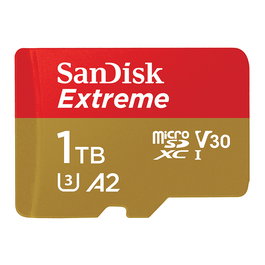 Sandisk Extreme 1TB MicroSDXC UHS-I U1 V30 Clase 190MB/s con Adaptador
