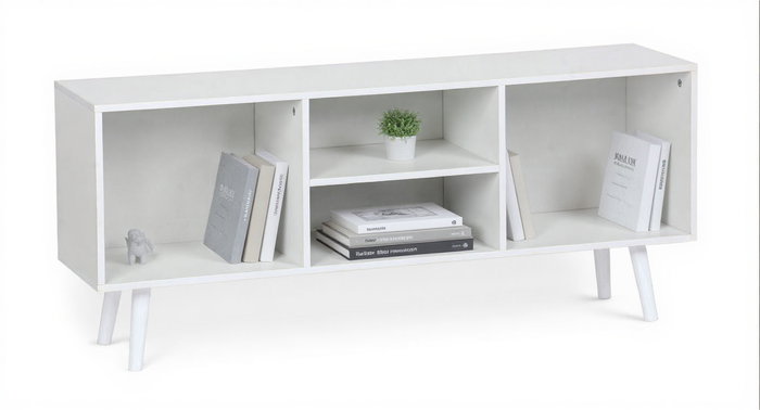 Inde Mueble Auxiliar Moblekit con 4 Compartimentos, 110 x 29 x 47 cm (Al x An x Pr) Inde Mueble Auxiliar Moblekit con 4 Compartimentos, 110 x 29 x 47 cm (Al x An x Pr)