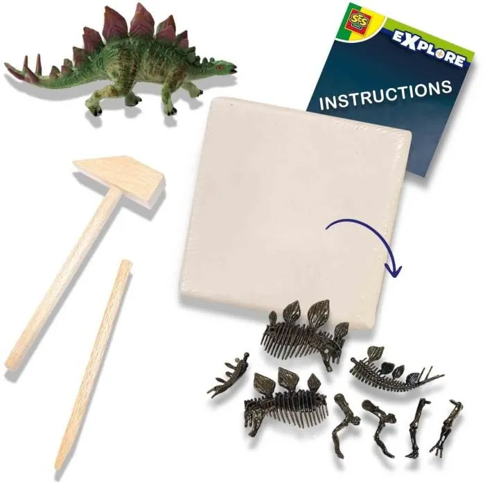 Ses Creative Excavación 2 en 1 Dinosaurios y Esqueletos - Stegosaurus