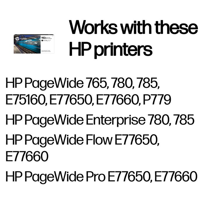 HP 982X Cartucho de Tinta Negro de Alta Capacidad Original