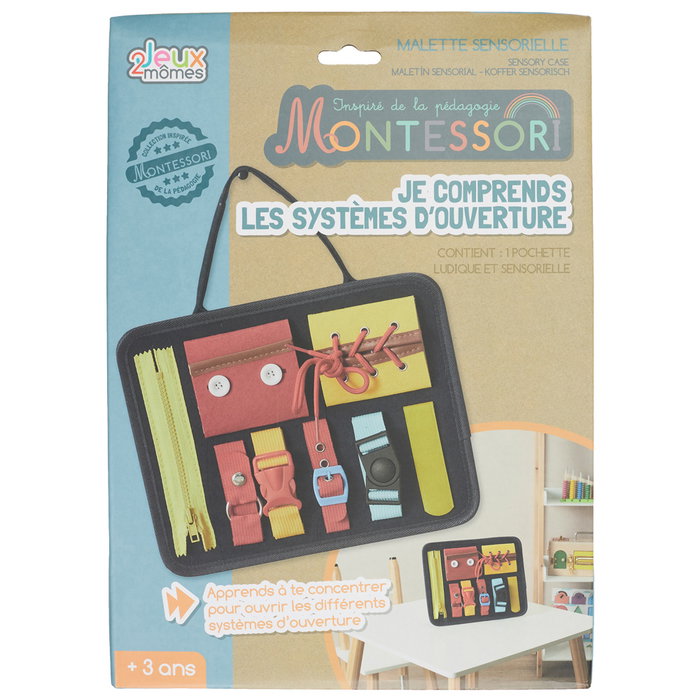 Jeux 2 momes Maleta Multi Sensorial Montessori para Psicomotricidad Fina y Aprender Jugando +3 Años
