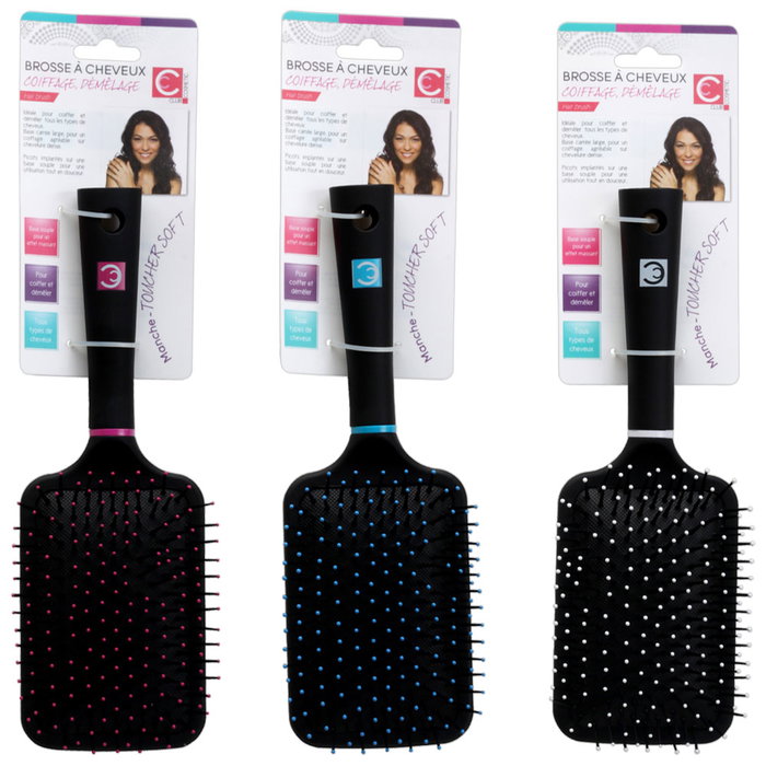 Cosmetic Club Cepillo Pelo Plano Cuadrado Colores Surtidos Blanco Azul Fucsia Cosmetic Club Cepillo Pelo Plano Cuadrado Colores Surtidos Blanco Azul Fucsia