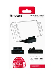 Nacon Estación de Carga Nintendo Switch SWITCHTVSTAND, Accesorio para Videoconsola, Negro