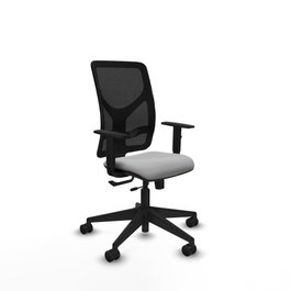 PIQUERAS Y CRESPO Silla de oficina Motilla Gris claro/Negro con mecanismo Sincro/Traslack