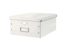 Caja Para Almacenamiento Leitz Click&Store 85% Carton Reciclado 29 Litros Grande 369X200X484 Mm Blanco