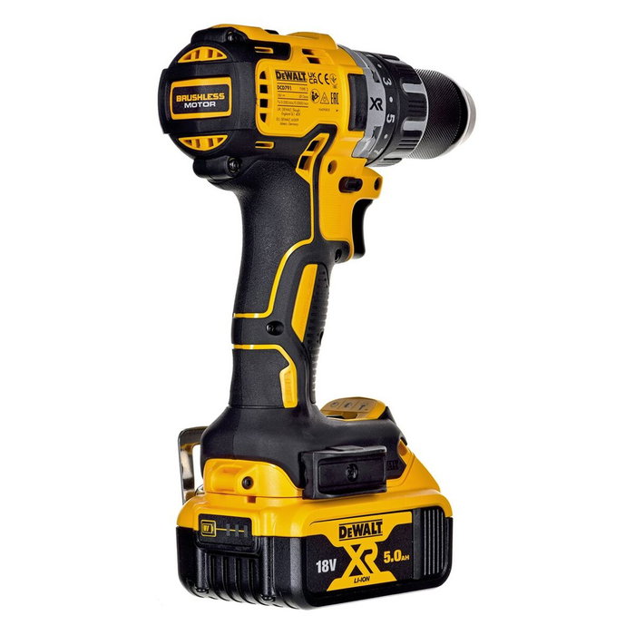 DeWalt DCD791P2-QW Atornillador a batería 18V con 2 baterías de 5.0 Ah