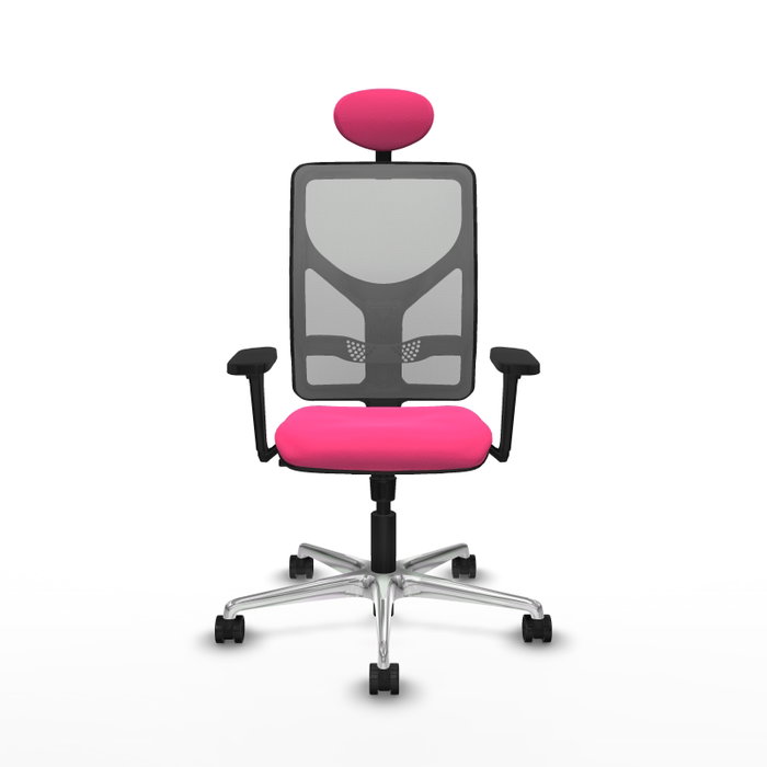 PIQUERAS Y CRESPO Silla de oficina Motilla Rosa y Gris con mecanismo Sincro PIQUERAS Y CRESPO Silla de oficina Motilla Rosa y Gris con mecanismo Sincro