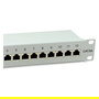 EQUIP Patch Panel RJ45 Cat6A FTP 12 Puertos 10Gigabit Ethernet 1U Montaje Rack Premium Color Gris 326523