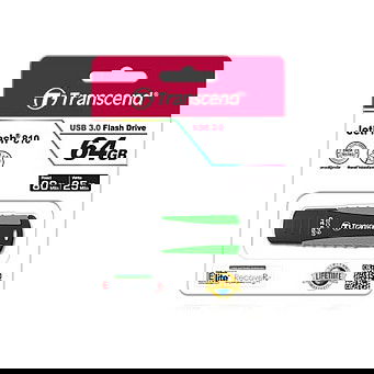 Transcend JetFlash 810 Memoria USB 64GB USB 3.0 Negro Verde