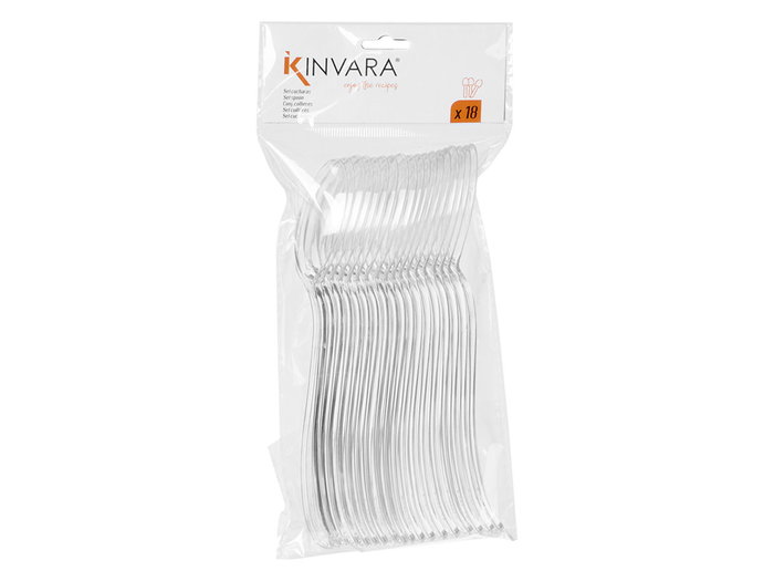 Kinvara Set 18 Cucharas de Plástico Transparente 11x24x3.5 cm (Set de 48) Kinvara Set 18 Cucharas de Plástico Transparente 11x24x3.5 cm (Set de 48)