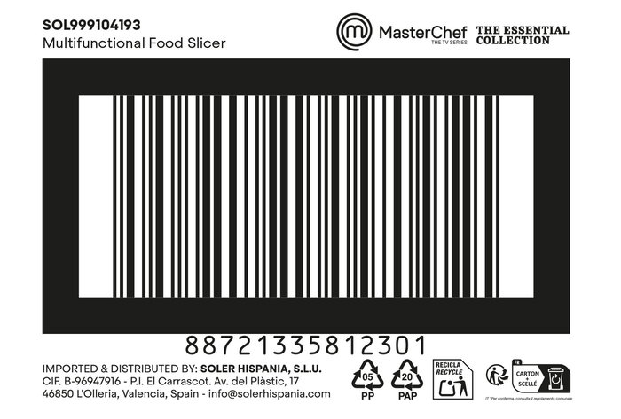 Inde Rallador Multifunciones de Cocina, Dimensiones: 13.3 cm Largo x 10.1 cm Ancho x 22 cm Alto (3 Unidades)