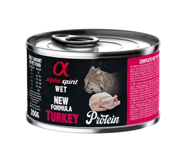 Alpha Spirit Spirit Feline Alimento Húmedo Completo para Gatos Adultos Pavo Caja 6x200 gr