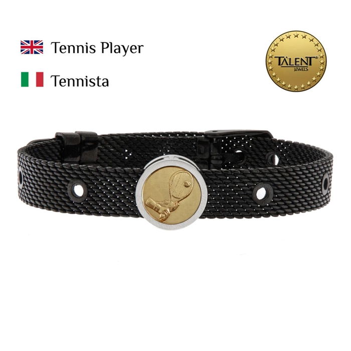 Pulsera Unisex Tennis Player Talent Jewels TJA-1-18-01-2-235 Negro