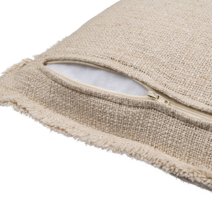 Cojín Flores Beige Oscuro 60 X 40 cm (Set de 2)