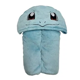 Pokemon Manta polar con capucha Squirtle 120 x 150 cm Suave y colorida
