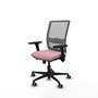 PIQUERAS Y CRESPO Silla de oficina Haches Rosa y Gris con Brazos 3D