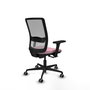 PIQUERAS Y CRESPO Silla de oficina Haches Rosa y Gris con Brazos 3D