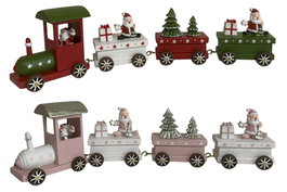 DKD Home Decor Tren de Madera 35,5x5x8,8 cm, Surtido de 2 Unidades
