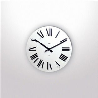 Alessi Reloj de Pared Firenze 12W en ABS Blanco por Achille Castiglioni y Pier Giacomo Castiglioni