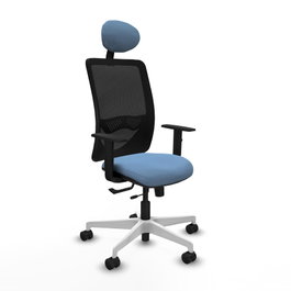 PIQUERAS Y CRESPO Silla de oficina Zulema Azul cielo con mecanismo Sincro/Traslack