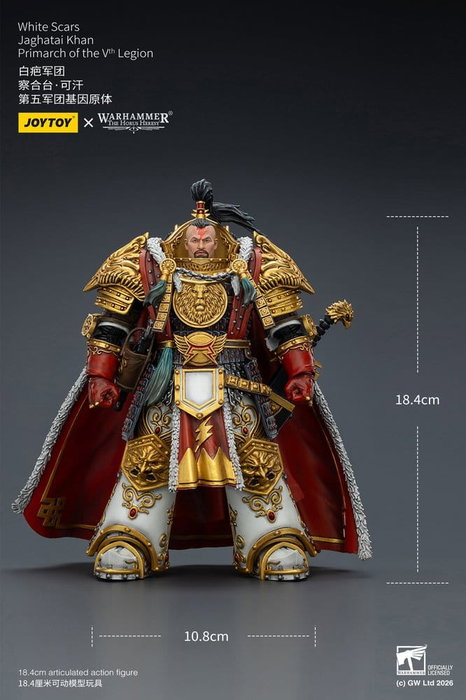 Joy Toy (CN) Warhammer The Horus Heresy White Scars Jaghatai Khan Primarch of the Vth Legion Joy Toy (CN) Warhammer The Horus Heresy White Scars Jaghatai Khan Primarch of the Vth Legion