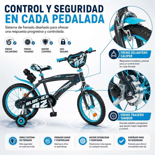 Toimsa Bicicleta Blue Ice 16" (5-8 años) Toimsa Bicicleta Blue Ice 16" (5-8 años)