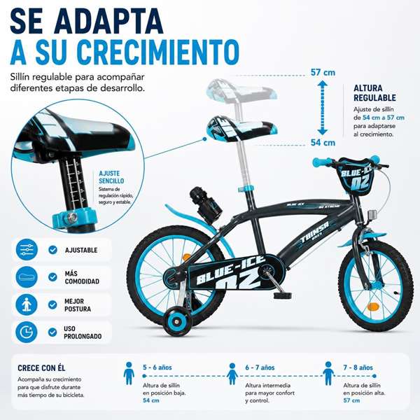 Toimsa Bicicleta Blue Ice 16" (5-8 años) Toimsa Bicicleta Blue Ice 16" (5-8 años)