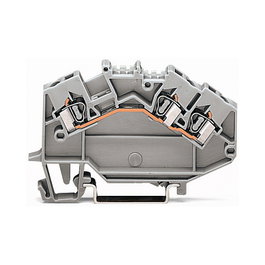 WAGO Borne de paso 780-631 para 3 conductores de 2.5mm² gris