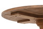 DKD Home Decor Mesa Redonda Comedor Natural Teca Reciclada 140x140x75 cm