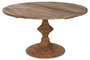 DKD Home Decor Mesa Redonda Comedor Natural Teca Reciclada 140x140x75 cm