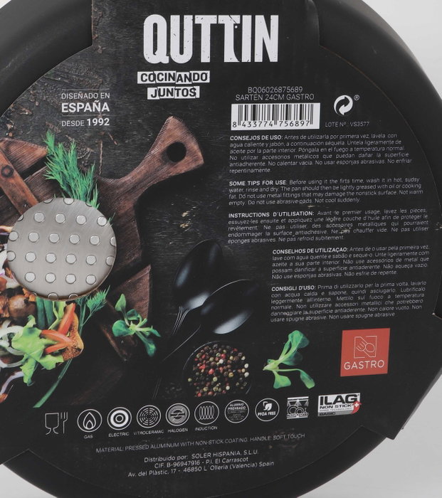 Quttin Sartén Gastro 24 cm (6 Unidades) inevitable