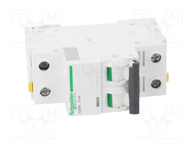 SCHNEIDER ELECTRIC Interruptor magnetotérmico iC60N 2 polos 4A Caract B SCHNEIDER ELECTRIC Interruptor magnetotérmico iC60N 2 polos 4A Caract B