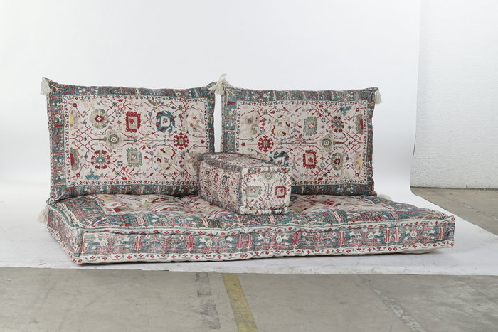 DKD Home Decor Sillon Set 4 Algodon Multicolor