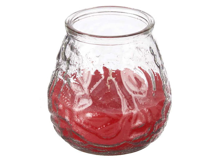 Ibergarden Vela Geranio Relieve Transparente 9x9x9 cm (Set de 24) Ibergarden Vela Geranio Relieve Transparente 9x9x9 cm (Set de 24)